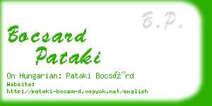 bocsard pataki business card